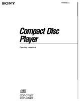 Sony CDP-C79ES - Owners Manual